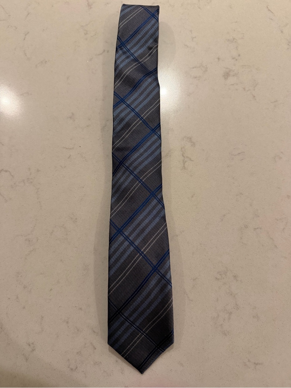 Ben Sherman Blue and Gray Plaid Silk men’s Tie
